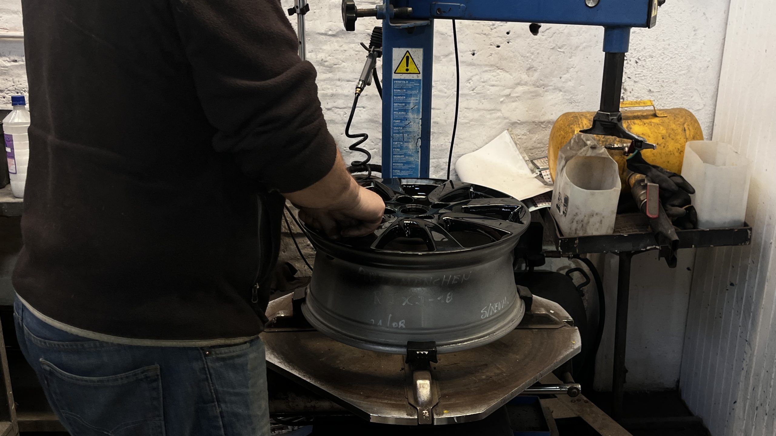 Reparando de una llanta